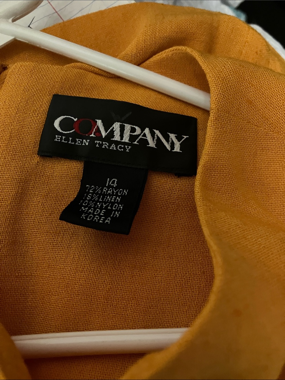 Ellen Tracy Sleeveless Tank Top in Bright Orange - Picture 2 of 8